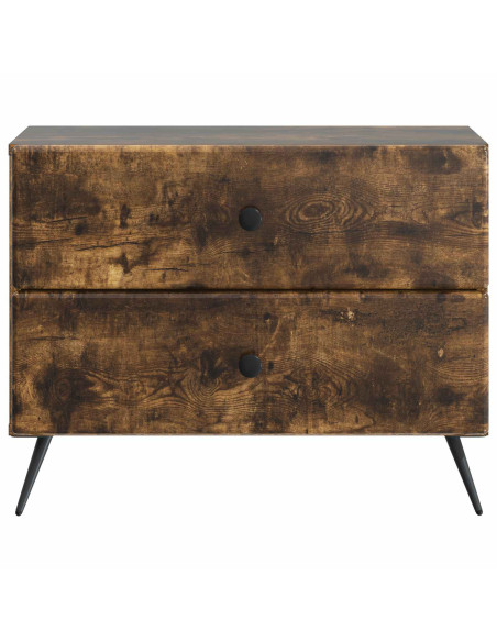 Armadio da Notte con cassetto Rovere Fumo 62 x 34,5 x 47,5 cm