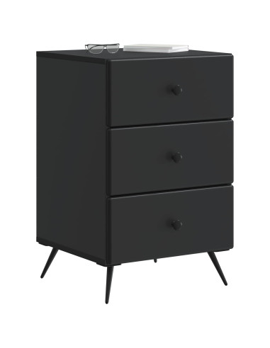 Armadio da Notte Nero 43 x 41 x 66,5 cm Legno ingegnerizzato