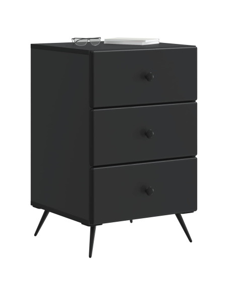 Armadio da Notte Nero 43 x 41 x 66,5 cm Legno ingegnerizzato