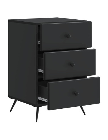Armadio da Notte Nero 43 x 41 x 66,5 cm Legno ingegnerizzato