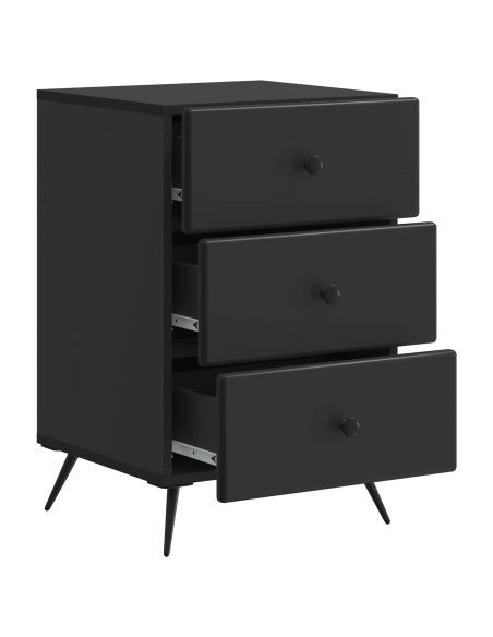 Armadio da Notte Nero 43 x 41 x 66,5 cm Legno ingegnerizzato