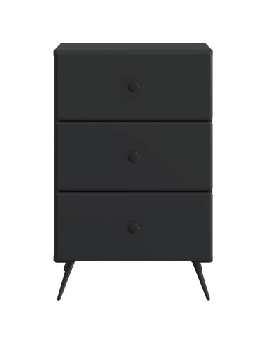 Armadio da Notte Nero 43 x 41 x 66,5 cm Legno ingegnerizzato