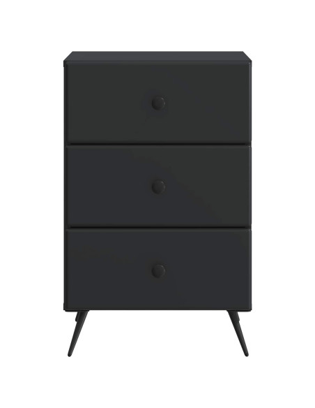 Armadio da Notte Nero 43 x 41 x 66,5 cm Legno ingegnerizzato