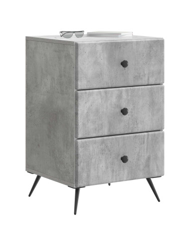 Armadio da Notte con cassetto Grigio Cemento 43 x 41 x 66,5 cm