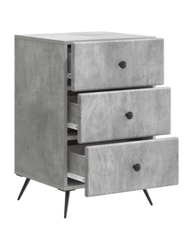 Armadio da Notte con cassetto Grigio Cemento 43 x 41 x 66,5 cm