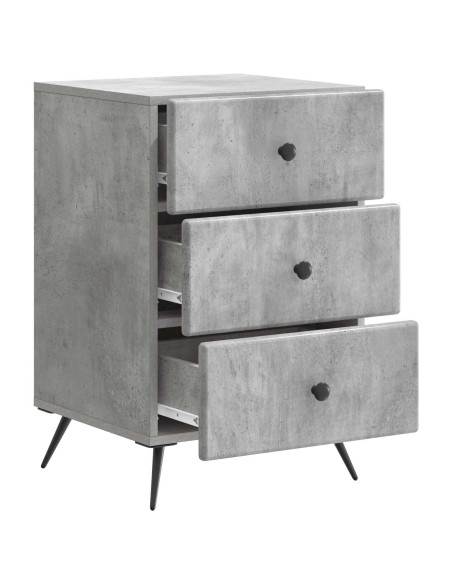 Armadio da Notte con cassetto Grigio Cemento 43 x 41 x 66,5 cm