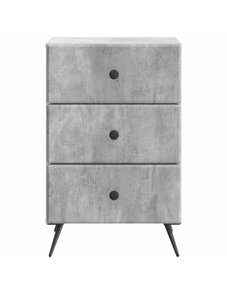 Armadio da Notte con cassetto Grigio Cemento 43 x 41 x 66,5 cm