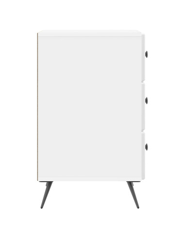 Armadio da Notte con cassetto Bianco Lucido 43 x 41 x 66,5 cm