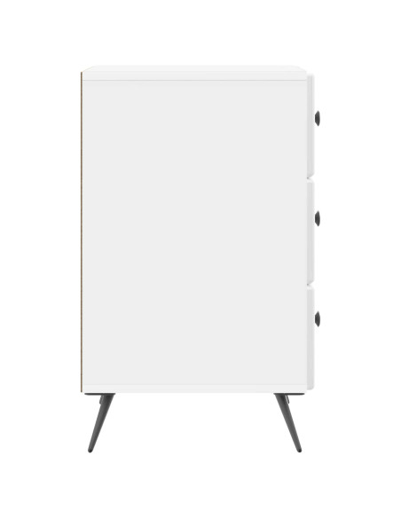 Armadio da Notte con cassetto Bianco Lucido 43 x 41 x 66,5 cm