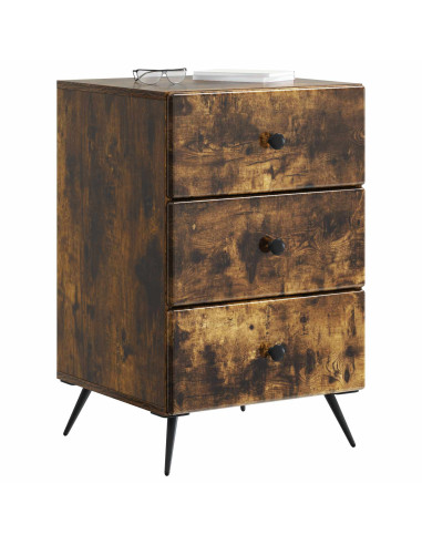 Armadio da Notte con cassetto Rovere Fumo 43 x 41 x 66,5 cm