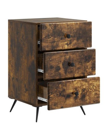 Armadio da Notte con cassetto Rovere Fumo 43 x 41 x 66,5 cm