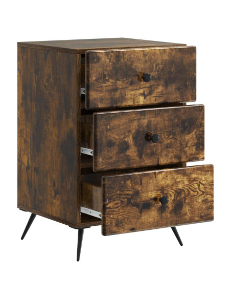 Armadio da Notte con cassetto Rovere Fumo 43 x 41 x 66,5 cm