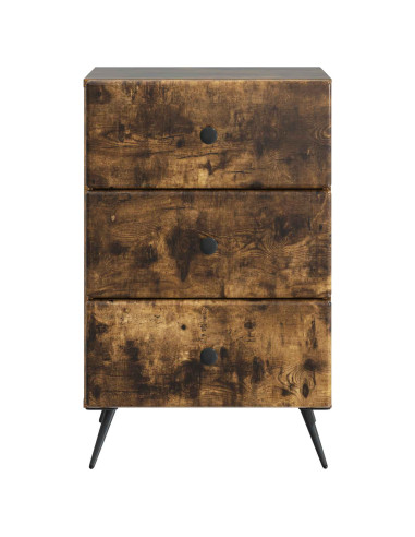 Armadio da Notte con cassetto Rovere Fumo 43 x 41 x 66,5 cm