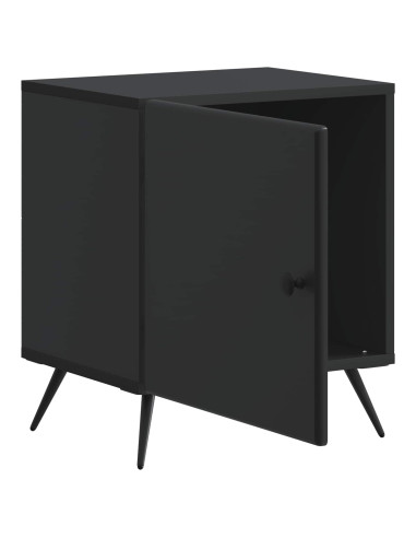 Armadio da Notte Nero 43 x 34,5 x 50 cm Legno ingegnerizzato