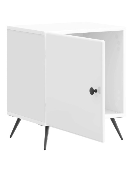 Armadio da Notte 2 pcs Bianco Lucido 43 x 34,5 x 50 cm