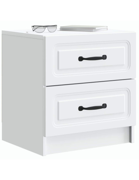 Armadio da Notte con cassetto 2 pcs Bianco 43 x 34,5 x 44,5 cm