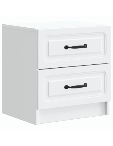 Armadio da Notte con cassetto 2 pcs Bianco 43 x 34,5 x 44,5 cm