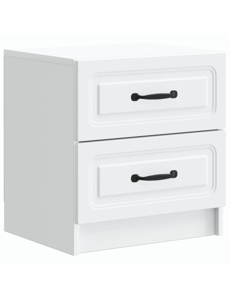 Armadio da Notte con cassetto 2 pcs Bianco 43 x 34,5 x 44,5 cm