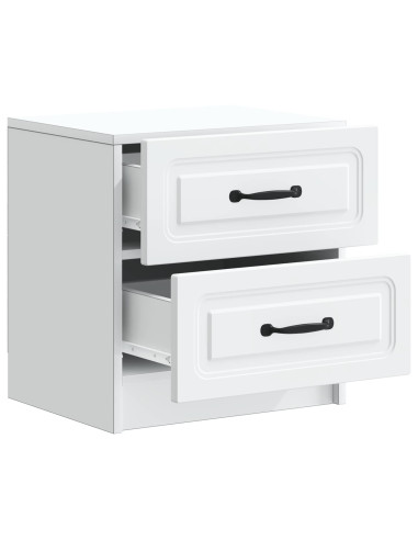 Armadio da Notte con cassetto 2 pcs Bianco 43 x 34,5 x 44,5 cm