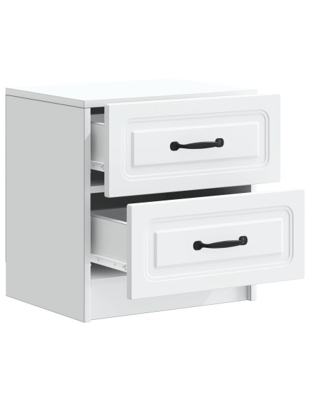 Armadio da Notte con cassetto 2 pcs Bianco 43 x 34,5 x 44,5 cm