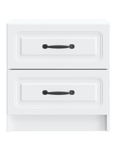 Armadio da Notte con cassetto 2 pcs Bianco 43 x 34,5 x 44,5 cm
