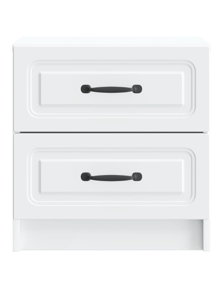 Armadio da Notte con cassetto 2 pcs Bianco 43 x 34,5 x 44,5 cm