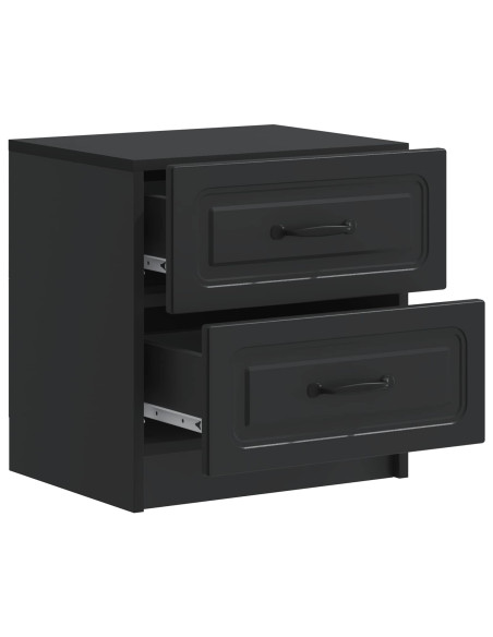 Armadio da Notte Nero 43 x 34,5 x 44,5 cm Legno ingegnerizzato