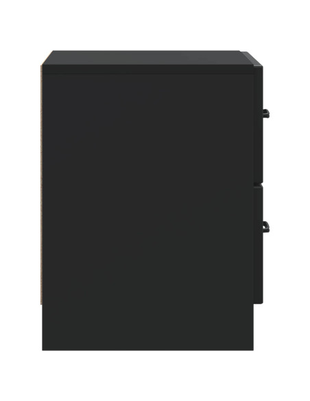 Armadio da Notte Nero 43 x 34,5 x 44,5 cm Legno ingegnerizzato