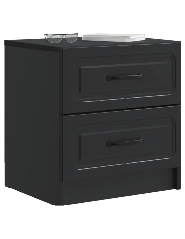 Armadio da Notte con cassetto 2 pcs Nero 43 x 34,5 x 44,5 cm
