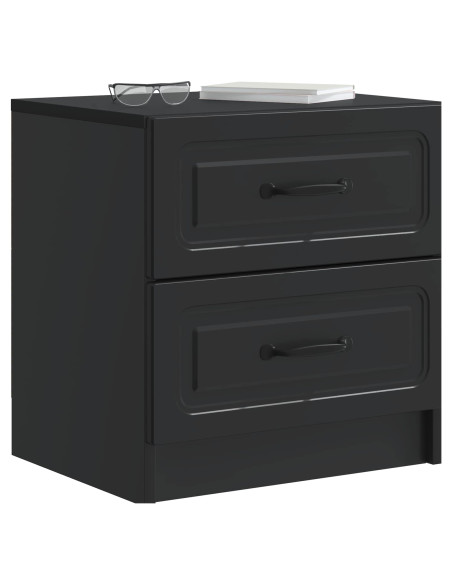 Armadio da Notte con cassetto 2 pcs Nero 43 x 34,5 x 44,5 cm