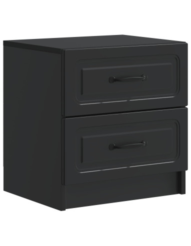 Armadio da Notte con cassetto 2 pcs Nero 43 x 34,5 x 44,5 cm