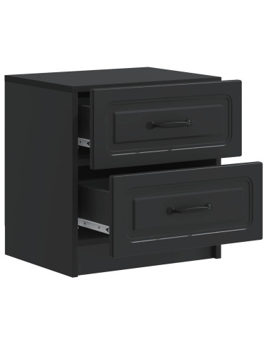 Armadio da Notte con cassetto 2 pcs Nero 43 x 34,5 x 44,5 cm