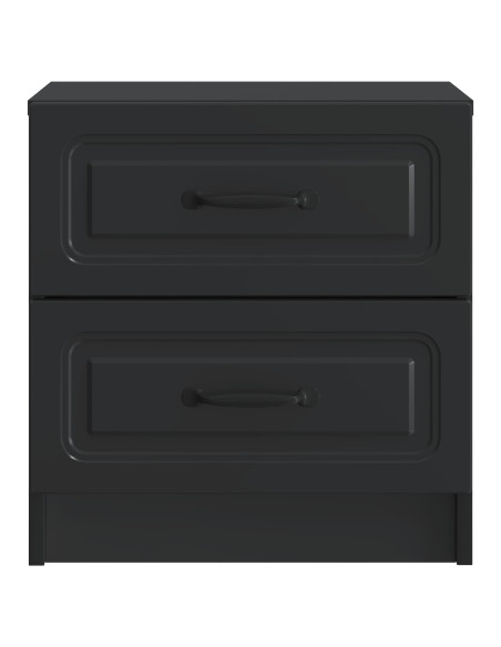 Armadio da Notte con cassetto 2 pcs Nero 43 x 34,5 x 44,5 cm