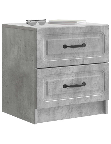 Armadio da Notte 2 pcs Grigio Cemento 43 x 34,5 x 44,5 cm