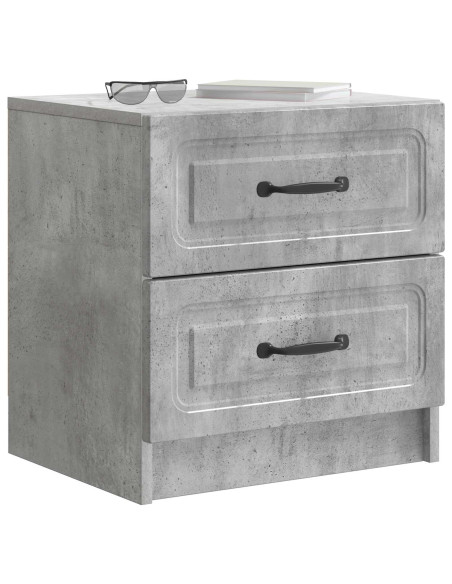 Armadio da Notte 2 pcs Grigio Cemento 43 x 34,5 x 44,5 cm