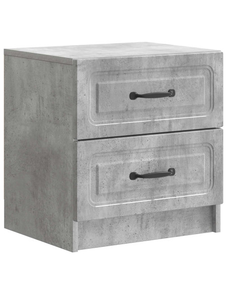 Armadio da Notte 2 pcs Grigio Cemento 43 x 34,5 x 44,5 cm
