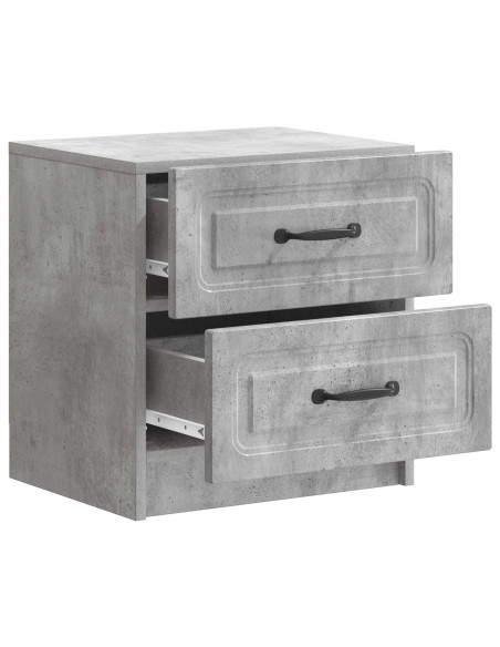 Armadio da Notte 2 pcs Grigio Cemento 43 x 34,5 x 44,5 cm