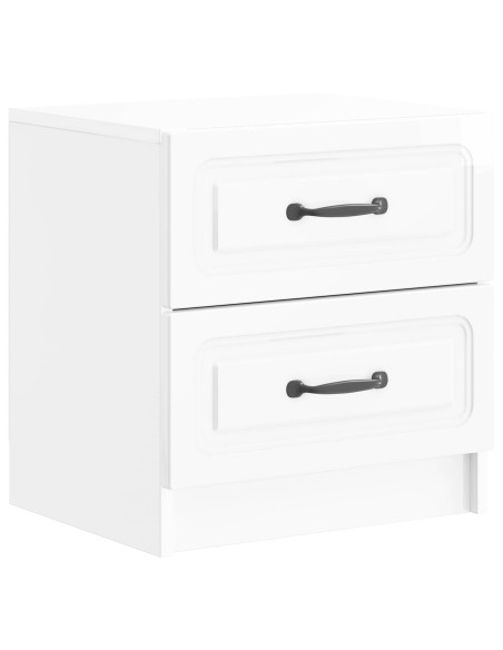 Armadio da Notte 2 pcs Bianco Lucido 43 x 34,5 x 44,5 cm