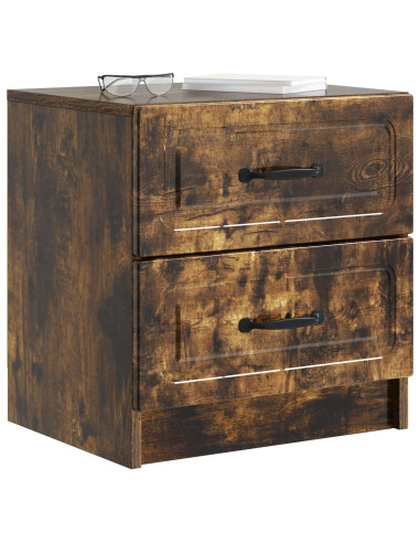 Armadio da Notte 2 pcs Rovere Fumo 43 x 34,5 x 44,5 cm