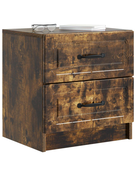 Armadio da Notte 2 pcs Rovere Fumo 43 x 34,5 x 44,5 cm