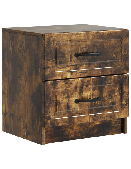 Armadio da Notte 2 pcs Rovere Fumo 43 x 34,5 x 44,5 cm