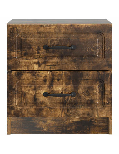 Armadio da Notte 2 pcs Rovere Fumo 43 x 34,5 x 44,5 cm