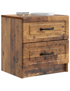 Armadio da Notte 2 pcs Legno antico 43 x 34,5 x 44,5 cm 2
