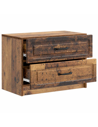 Armadio da Notte con cassetto Legno antico 62 x 34,5 x 44,5 cm