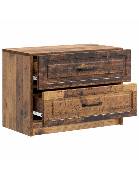 Armadio da Notte con cassetto Legno antico 62 x 34,5 x 44,5 cm