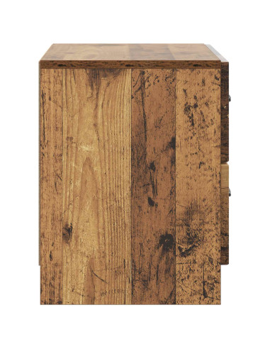 Armadio da Notte con cassetto Legno antico 62 x 34,5 x 44,5 cm