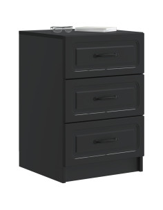 Armadio da Notte Nero 43 x 41 x 63,5 cm Legno ingegnerizzato 2