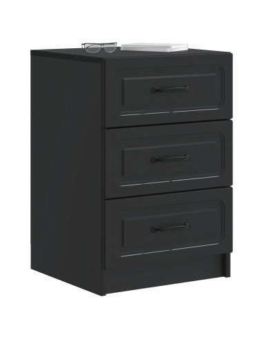 Armadio da Notte Nero 43 x 41 x 63,5 cm Legno ingegnerizzato