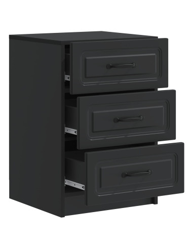 Armadio da Notte Nero 43 x 41 x 63,5 cm Legno ingegnerizzato