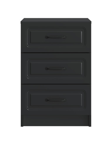 Armadio da Notte Nero 43 x 41 x 63,5 cm Legno ingegnerizzato